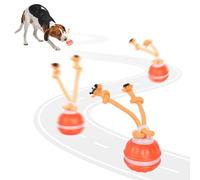 Noaya 2026 New Chase Buddy Dog Toy - Interactive Dog Ball for Boredom with 2 Chew Ropes, Active Dog Ball with Tail and Bird Sounds, USB Charging Moving Dogs Toys for Small Medium Large Dogs (Orange)