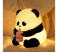 Noaya Cute Night Light - Touch Controlled Night Lamp, Adjustable Three Mode Rechargeable Night Lights, Silicone Dimmable Lamp Nightlights, USB Night Light Lamp, Cute Night Lamp, Panda