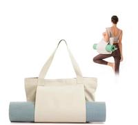 Noaya Yoga Mat Bag - Durable Sport Gym Bag Womens, Large Capacity Yoga Bag, Easy Placement of Thick Yoga Mat, Can Accommodate Other Things, Essential Items for Womens Gym Set, Beige