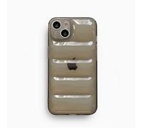 NOBAA Clear Down Jacket The Puffer Phone Case For iPhone 13 11 12 14 Pro Max X XR XS 7 8 Plus Case Soft Silicone Shockproof Cover,C black,For iPhone 11