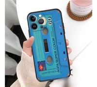 NOBAA Soft Black Phone Case For iPhone 13 12 Mini 11 Pro Max 7 8 6S Plus SE2022 X XR XS Retro Cassette Tape Silicone Matte Back Cover,B10,For iPhone 6 6S