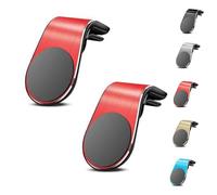 NOBALLS Mobile Phone Navigation Magnetic Bracket, Navigation Bracket Phone Holder, Rotatable Hidden Car Phones Mount Be Suitable for Any Smartphone (Red 2 Pcs)
