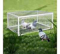 NOBBAT Large Bird Trap, Pigeon Coop Door for Racing Pigeons, Doves, Parrots & Birds (70x40x26cm)