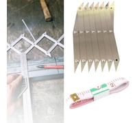 NOBBAT Picket Master Pro 3/7/12 Point Center Finder for Precise Measurements,Equal Space Divider for Woodworking and Welding, Woodworking Center Finder Marking Tool(7 Point)