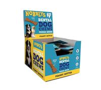 Nobblys Dog Treat Dental Chew Tough Brush Natural Treat For Dogs Dental Sticks Long Lasting Vegetarian Peanut Butter Chews, 50 x 25g