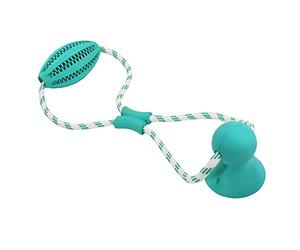 Nobby 62580 Solid Rubber Ball with Rope Dental Line 50 cm Rugby 11 cm