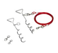 Nobby Anchor Stake With 4.5 M Leash For Dogs, Chrome Plated, 40 Cm X 8 Mm