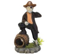 Nobby Aqua Ornaments Pirate with Plants 8.2 x 7.7 x 14.7 cm