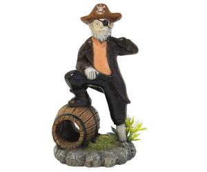 Nobby Aqua Ornaments Pirate with Plants 8.2 x 7.7 x 14.7 cm