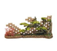 Nobby Aqua Ornaments Wall Remnants with Plants 35 x 8 x 15.5 cm