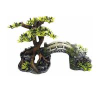 Nobby Aquarium Decoration Bridge With Bonsai 20.3Cm For Freshwater Aquarium