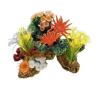 Nobby Coral Stone with Plants Aquarium Ornaments, 19 x 15 x 15 cm
