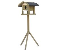 Nobby Bird House Ida Grey-White 60x60x140cm, 2 Futterabteile, Weather Protection