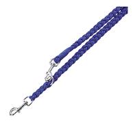 Nobby Braided Training Lead Blue Nylon Adjustable for Dog