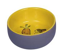 Nobby Carrot Plus Rodent Ceramic Bowl Grey/Yellow Diameter 11 cm x 4.5 cm