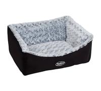 Nobby Cat Bed Arusha Square Black Reversible Bed Cuddle Comfort Microfiber