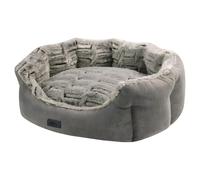 Nobby Cat Bed Cacho Oval Brown With Reversible Pillow for Katzenwäsche 30°C