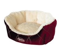 Nobby Cat Bed Ceno Oval Burgundy With Reversible Cushion Made Of Soft Plush
