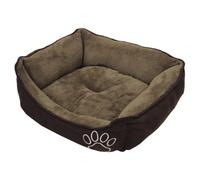 Nobby Cat Bed Classic Mero Square Brown With Reversible Cushion And Anti-Slip