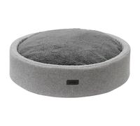 Nobby Cat Bed Comfort Round Jasin Gray Microfiber Cushion Washable Plush