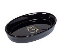 Nobby Cat Ceramic Bowl Oval Golden Cat Black 17 x 11 x 2.5 cm 0.12 L Pack of 1