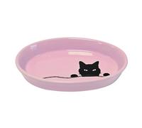 Nobby Cat Ceramic Bowl Oval Wilson Pink 17 x 11 x 2.5 cm, 120 ml
