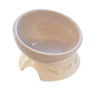 Nobby Cat Ceramic Bowl Raised Cat Cream Diameter 13.5 x 9 cm, 250 ml