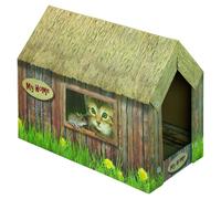 Nobby Cat House Made Of Cardboard 49X26X36 Cm With Scratching Bed And Catnip