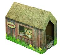 Nobby Cat House Made Of Cardboard 49X26X36 Cm With Scratching Bed And Catnip