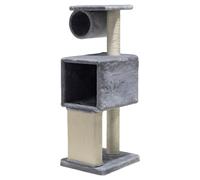Nobby Cat Scratching Post Fina Gray 84Cm With Sisal And Cozy Cave 40X35Cm
