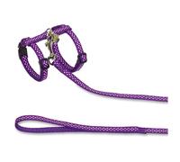 Nobby Cat Set Dots Purple Adjustable Collar Harness With Pendant