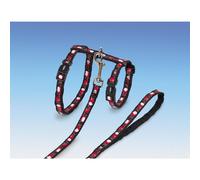 Nobby Cat Set XL Heart Nylon Black For Large Cats, 13Mm Width