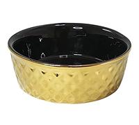 Nobby Ceramic Bowl Gold, Gold/Black, Diameter 20 x 7 cm, 1.00 L, Pack of 1