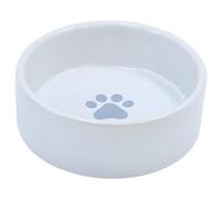 Nobby Ceramic Bowl Laba White For Dogs With Paw Design Dishwasher Safe