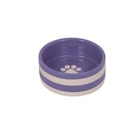 Nobby Ceramic Bowl Strio, Lilac/Cream, Diameter 12.0 x 5.5 cm, 0.35 L, Pack of 1