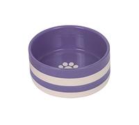 Nobby Ceramic Bowl Strio, Lilac/Cream, Diameter 15.0 x 6.0 cm, 0.60 L, Pack of 1