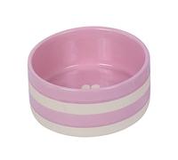 Nobby Ceramic Bowl Strio, Pink/Cream, Diameter 18.0 x 7.0 cm, 1.25 L, Pack of 1