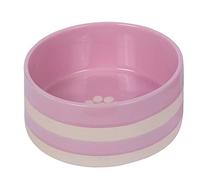 Nobby Ceramic Bowl Strio, Pink/Cream, Diameter 21.0 x 8.5 cm, 2.00 L, Pack of 1