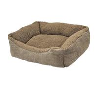 Nobby Classic Teddy Square Comfort Bed 60 x 50 x 18 cm Taupe
