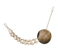 Nobby Coconut House With Ladder For Birds 65 Cm Activity Toy 10 Cm Rungs