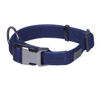 Nobby Collar Linen Deluxe Blue For Dogs, Adjustable, Matt Metal Parts