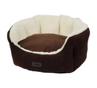 Nobby Comfort Bed Kamba Oval Brown Dog Cuddle Bed Washable Microfiber