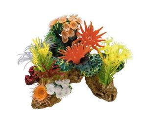 Nobby Coral Stone with Plants Aquarium Ornaments, 19 x 15 x 15 cm