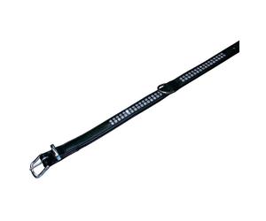Nobby Crystal Collar Black, Double Row, Swarovski For Dogs - Luxury