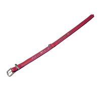 Nobby Crystal Collar Red/Black Faux Leather Dog With Swarovski Crystals