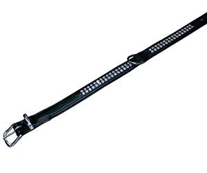 Nobby Crystal Double Row Collar, 47 cm, Black