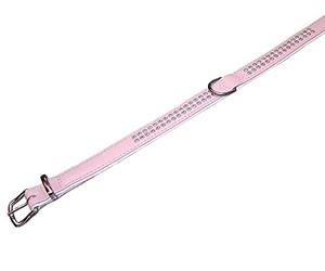 Nobby Crystal Double Row Collar, 47 cm, Pink/ White