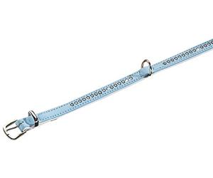 Nobby Crystal Single Row Collar, 27 cm, Light Blue/ White