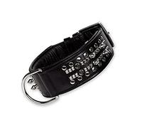 Nobby Delgado Leather Dog Collar, 70 cm Length x 50 mm Width, Black