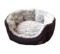 Nobby Dog Bed Oval Cacho Dark Gray With Reversible Cushion And Anti-Slip Nubs